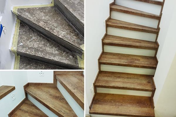 Obklad schodiště vinylem Bukoma Dub přírodní Kladno